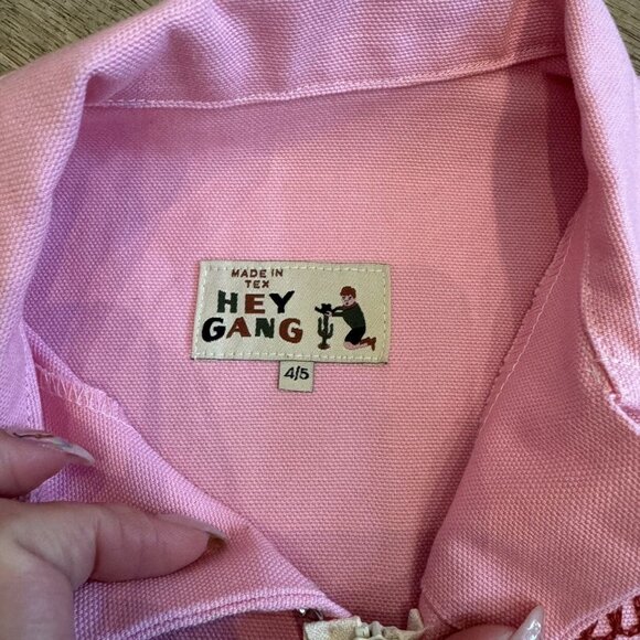 Hey Gang Pink Jumper Romper - Picture 4 of 8